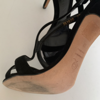 Sandália Alexander McQueen Veludo Preta