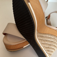 Sandália Anabela Lanvin Couro Bicolor-36