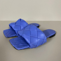 Sandália Bottega Veneta Intrecciato Weave Leather Slides Azul - 36