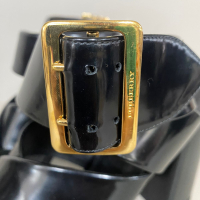 Sandália Burberry Couro Box Preto-35