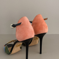 Sandália Charlotte Olympia Suede Colorblock - 37