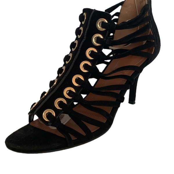 Sandália Givenchy Suede Preta Tiras