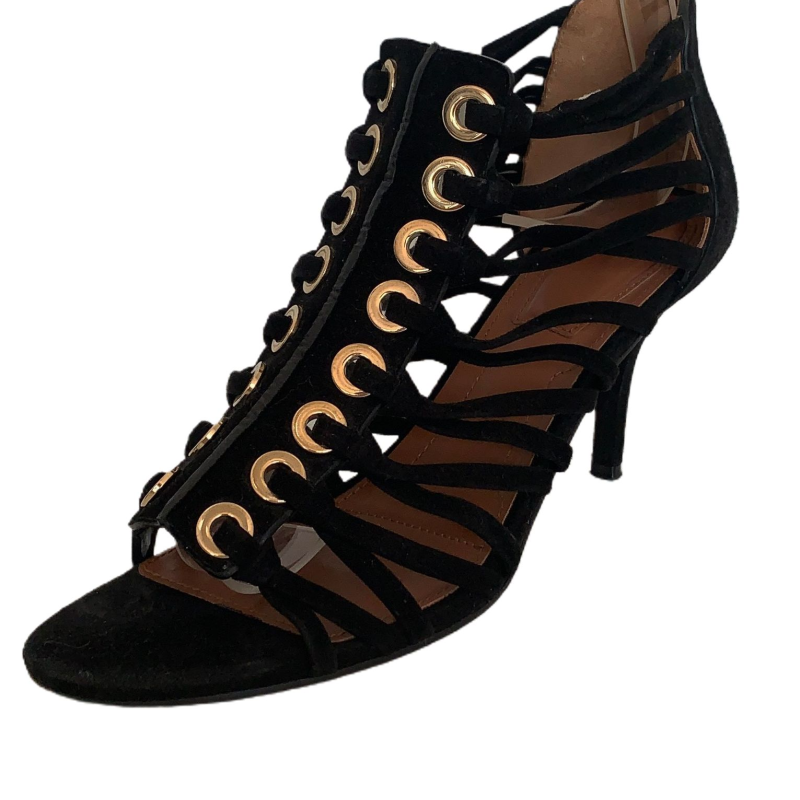 Sandália Givenchy Suede Preta Tiras