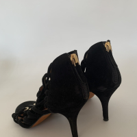 Sandália Givenchy Suede Preta Tiras