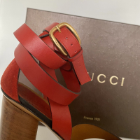Sandália Gucci Heel Lifford Maori Vermelha