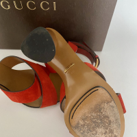 Sandália Gucci Heel Lifford Maori Vermelha