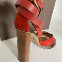 Sandália Gucci Heel Lifford Maori Vermelha