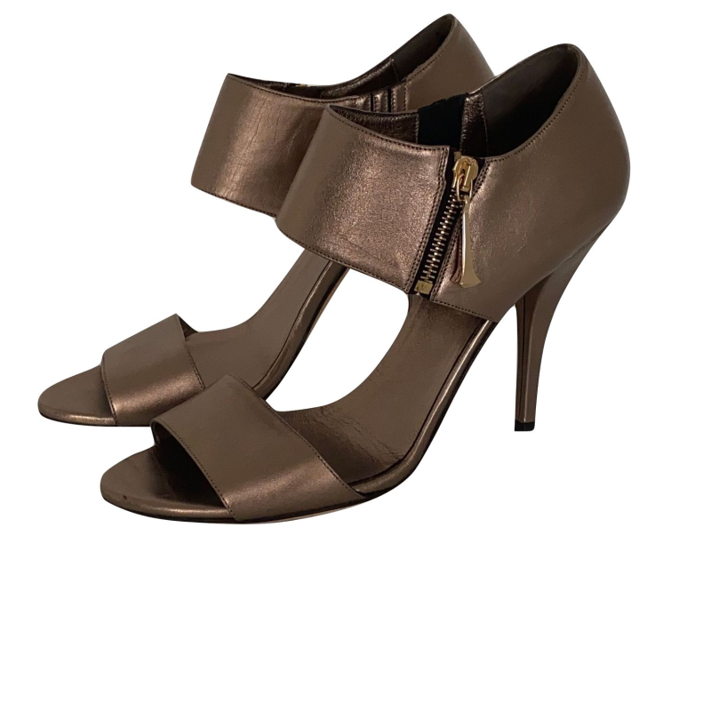 Sandália Gucci Metalizada Dourada