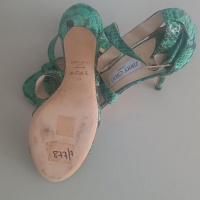 Sandália Jimmy Choo Python Verde - 38