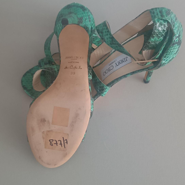Sandália Jimmy Choo Python Verde - 37
