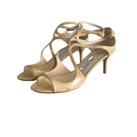 Sandália Jimmy Choo Verniz Bege - Nunca Usada - 39