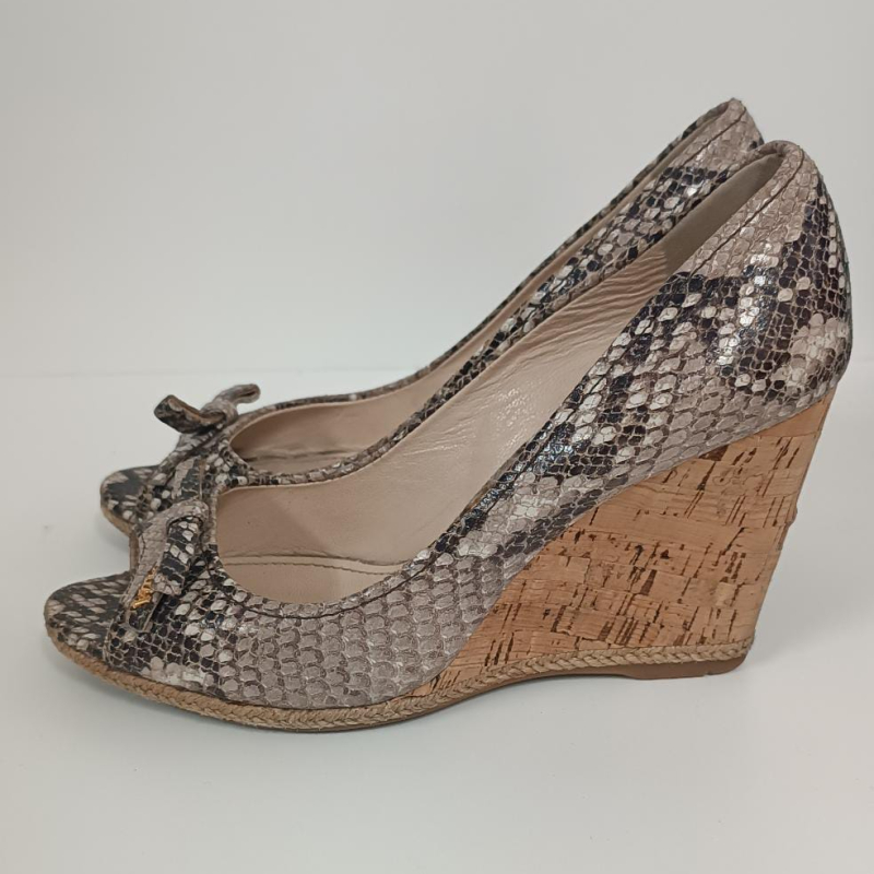 Sandália Prada Anabela Python - 35