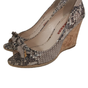 Sandália Prada Anabela Python - 35