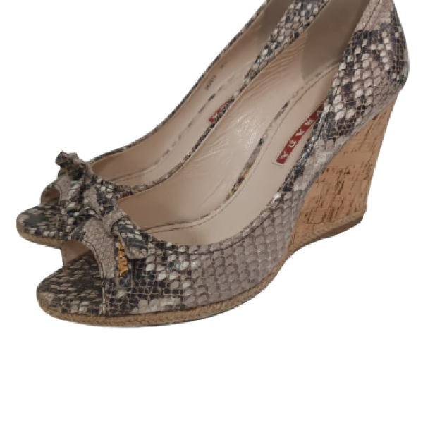 Sandália Prada Anabela Python - 35 Sandália Prada Anabela Python - 35