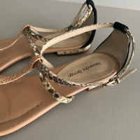 Sandália Rasteira Alexandre Birman Python Bege - 36
