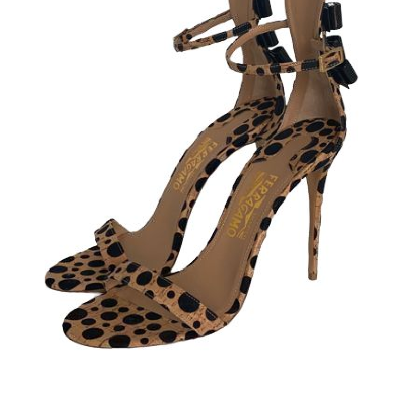 Sandália Salvatore Ferragamo Animal Print 