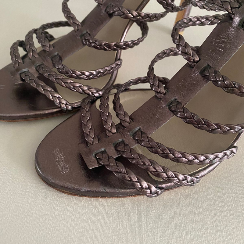 Sandália Valentino Dourada Metalizada - 37