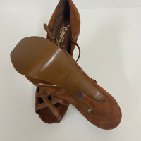 Sandália Yves Saint Laurent Suede Caramelo - 38