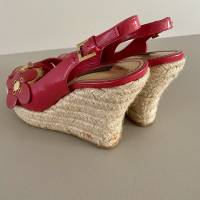 Sandália Louis Vuitton Anabela Verniz Rosa Pink - 35
