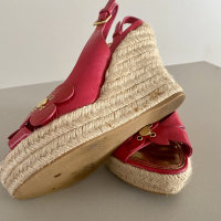 Sandália Louis Vuitton Anabela Verniz Rosa Pink - 35