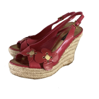 Sandália Louis Vuitton Anabela Verniz Rosa Pink - 35