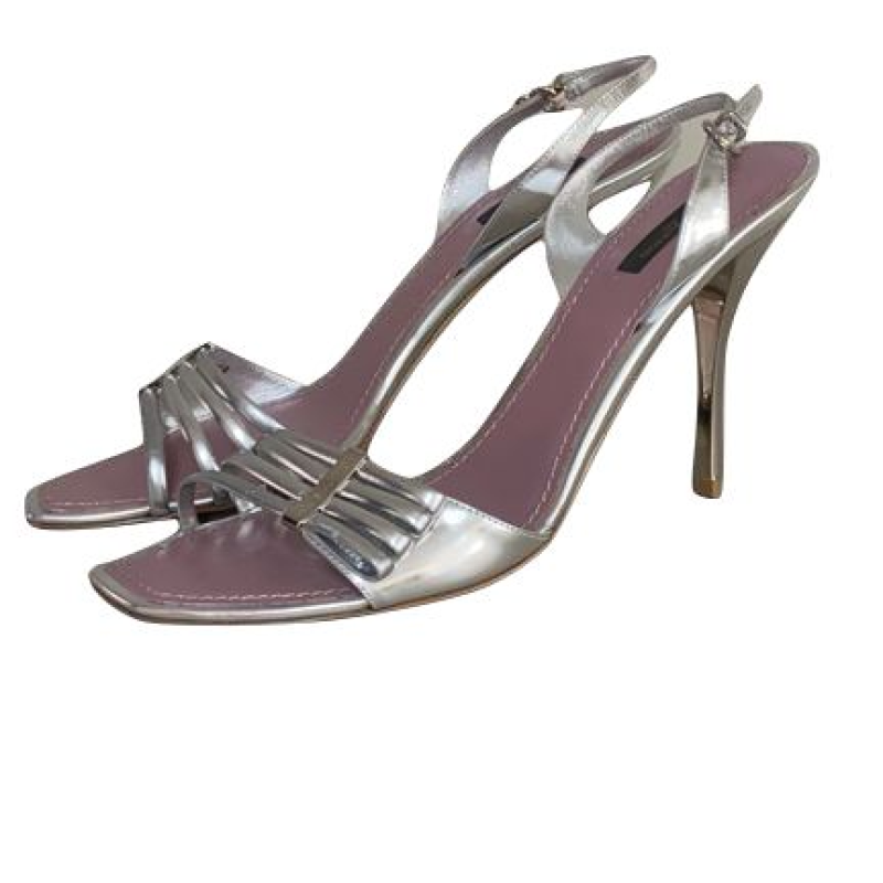Sandália Louis Vuitton Metalizada - 40
