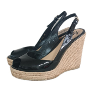 Sandália Gucci Anabela Verniz Preto - 37