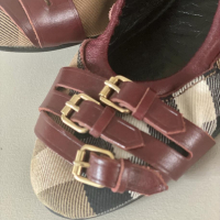 Sapatilha Burberry Falcony House Check Vinho