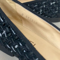 Sapatilha Chanel Embellished Cap Toe CC Preta - 38