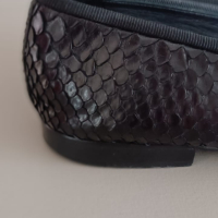 Sapatilha Chanel Preta Pele de Cobra 39