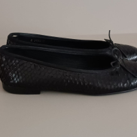 Sapatilha Chanel Preta Pele de Cobra 39