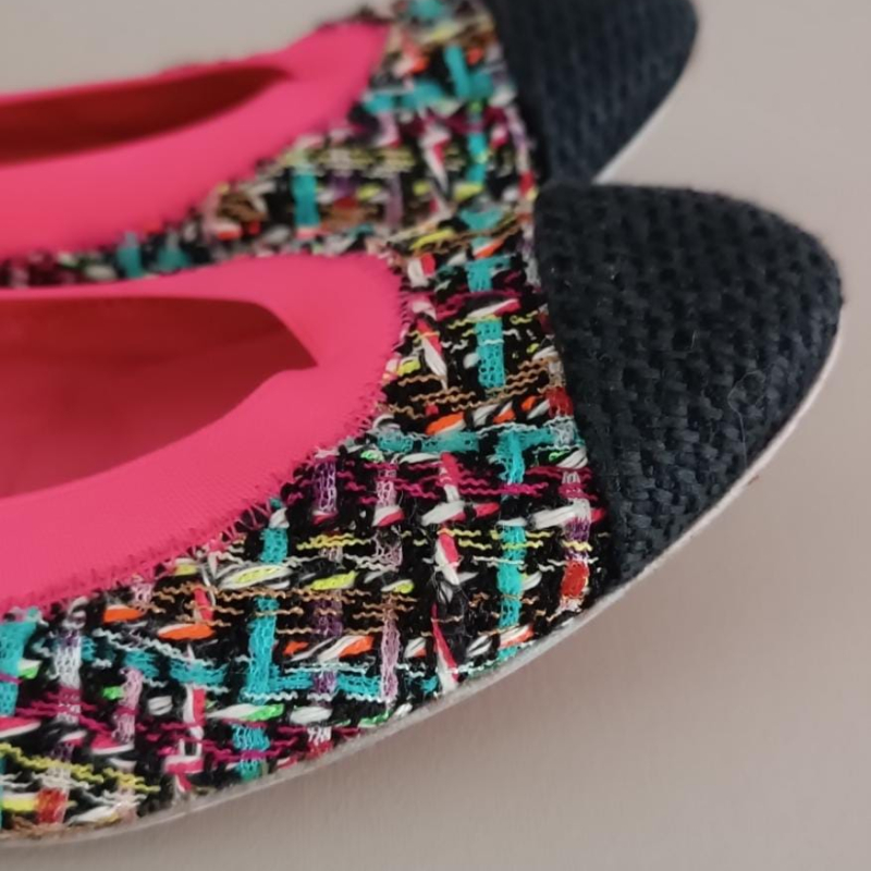 Sapatilha Chanel Rosa/ Colorida 38