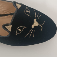 Sapatilha Charlotte Olympia Veludo Preto - 39