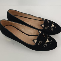Sapatilha Charlotte Olympia Veludo Preto - 39