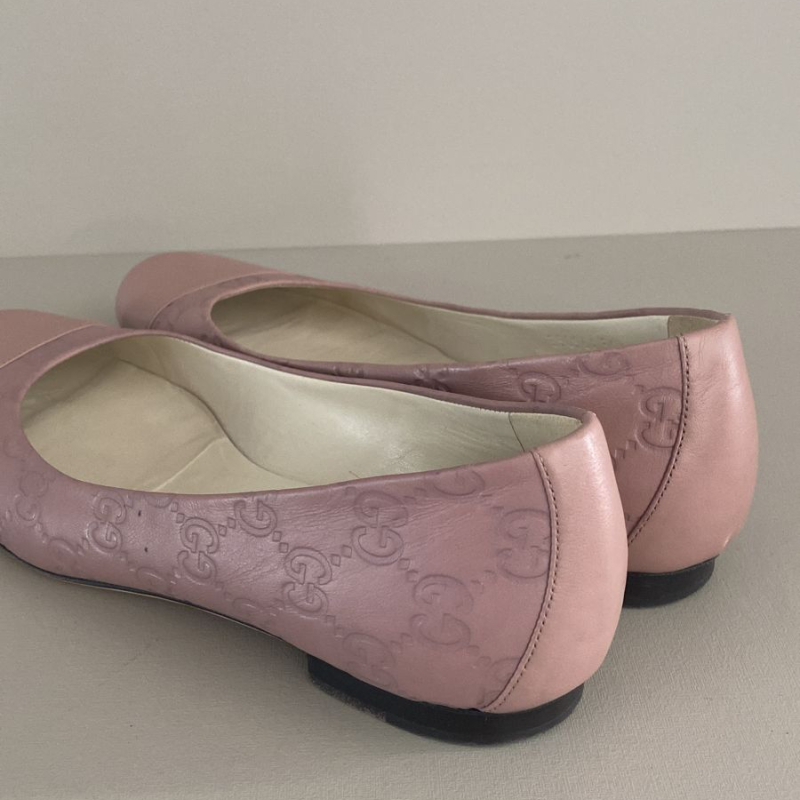 Sapatilha Gucci GG Couro Nude - 37