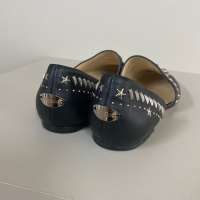 Sapatilha Jimmy Choo Leather Cutout Accent D'Orsay - 38