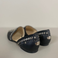 Sapatilha Jimmy Choo Leather Cutout Accent D'Orsay - 38