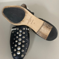 Sapatilha Jimmy Choo Leather Cutout Accent D'Orsay - 38