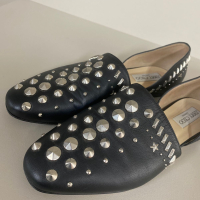 Sapatilha Jimmy Choo Leather Cutout Accent D'Orsay - 38