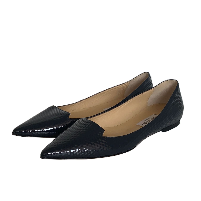 Sapatilha Jimmy Choo couro Verniz Azul Marinho - Nunca usada