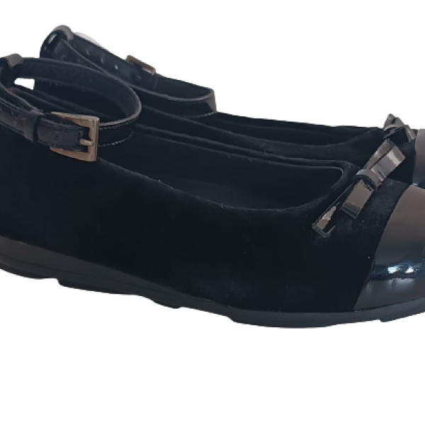 Sapatilha Prada Peep Toe Veludo Preta Infantil 29 Sapatilha Prada Peep Toe Veludo Preta Infantil 29