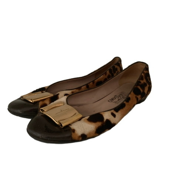 Sapatilha Salvatore Ferragamo Cavalino Onça