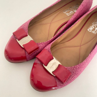Sapatilha Salvatore Ferragamo Estampada Rosa-37