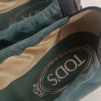 Sapatilha Tod's Suede Verde Cap Toe Couro preto - Nunca Usada 38