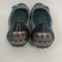 Sapatilha Tod's Suede Verde Cap Toe Couro preto - Nunca Usada 38