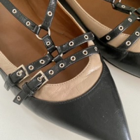 Sapatilha Valentino Ballerinas Couro Preto