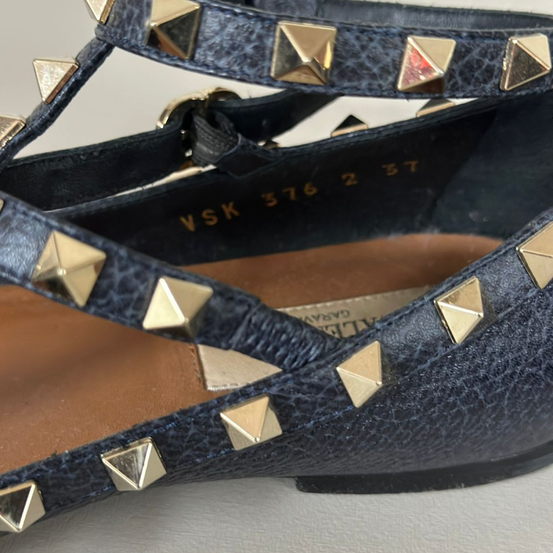 Sapatilha Valentino Rockstud Azul Marinho-35
