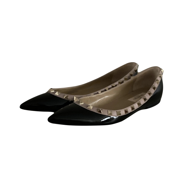 Sapatilha Valentino Rockstud Verniz Preta - 35