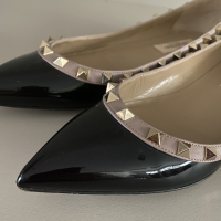 Sapatilha Valentino Rockstud Verniz Preta - 35