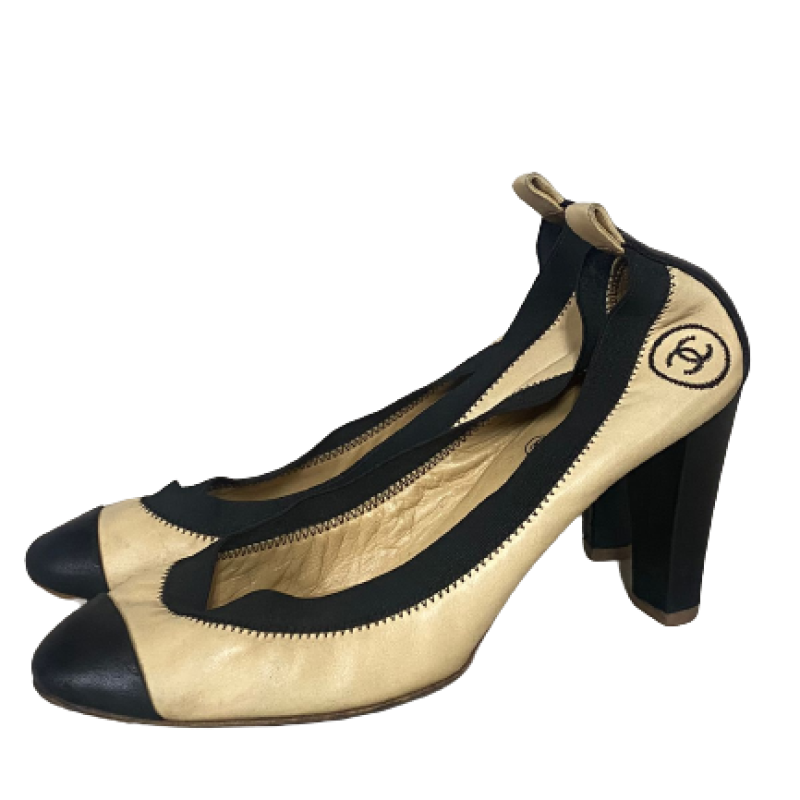 Sapato Chanel Pumps Bicolor-38 Sapato Chanel Pumps Bicolor-38